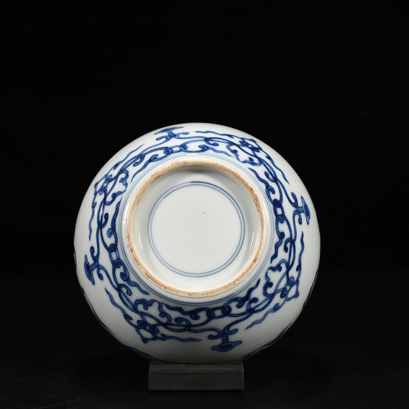 Qing Dynasty Kangxi blue and white flower jar