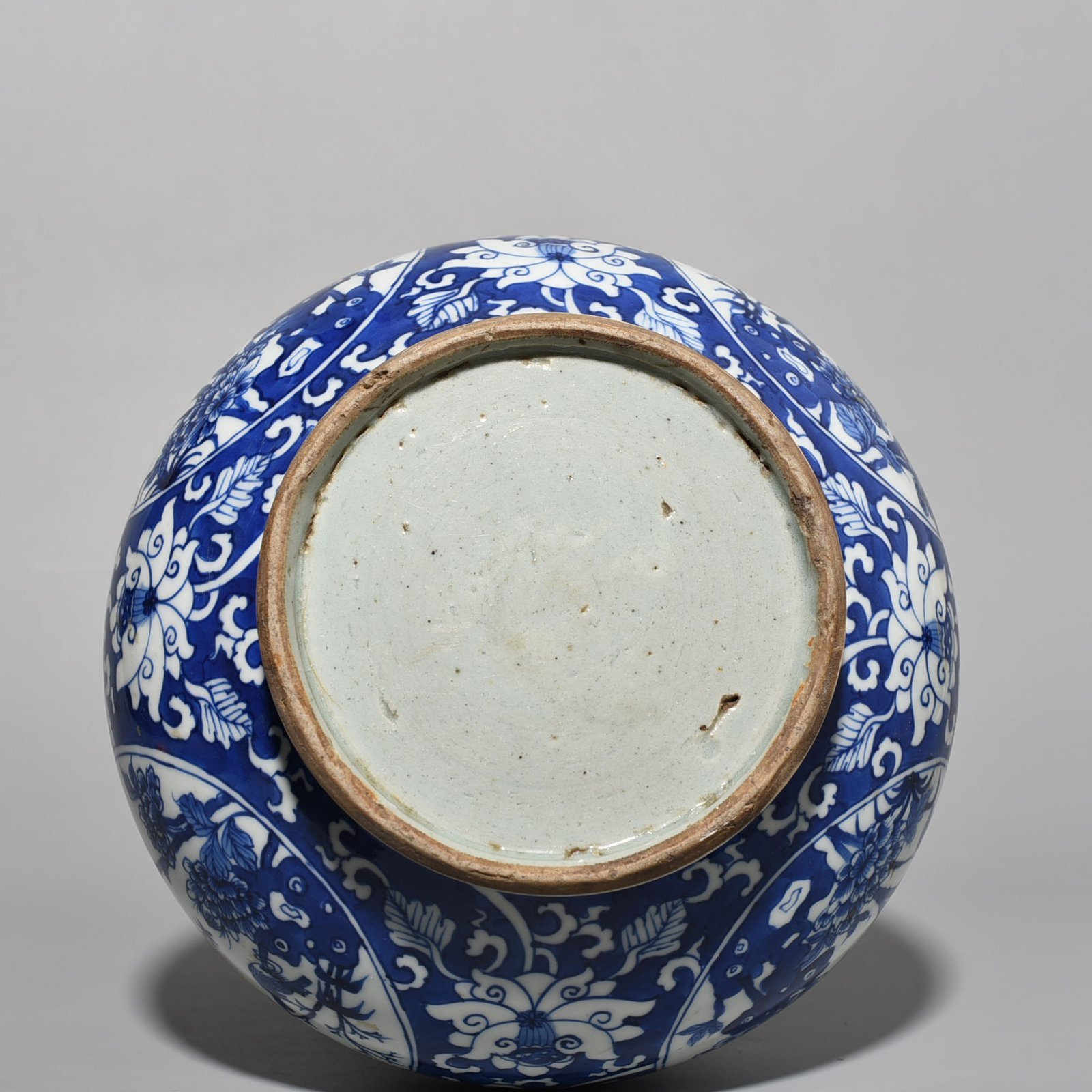 Qing Dynasty Kangxi blue and white flower and bird vase