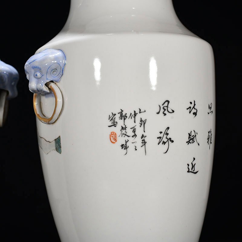Qing Dynasty Kangxi official kiln An eight-piece ash pile amphorae