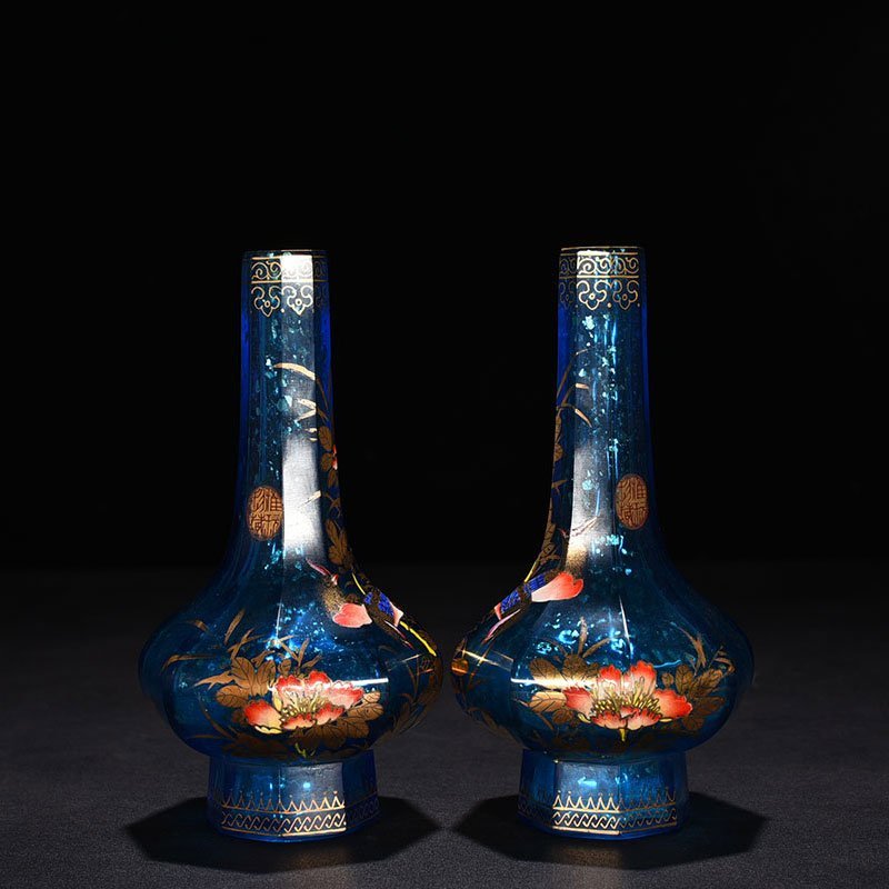 Qing Dynasty Emperor Yongzheng imperial glazed enamel pure vase