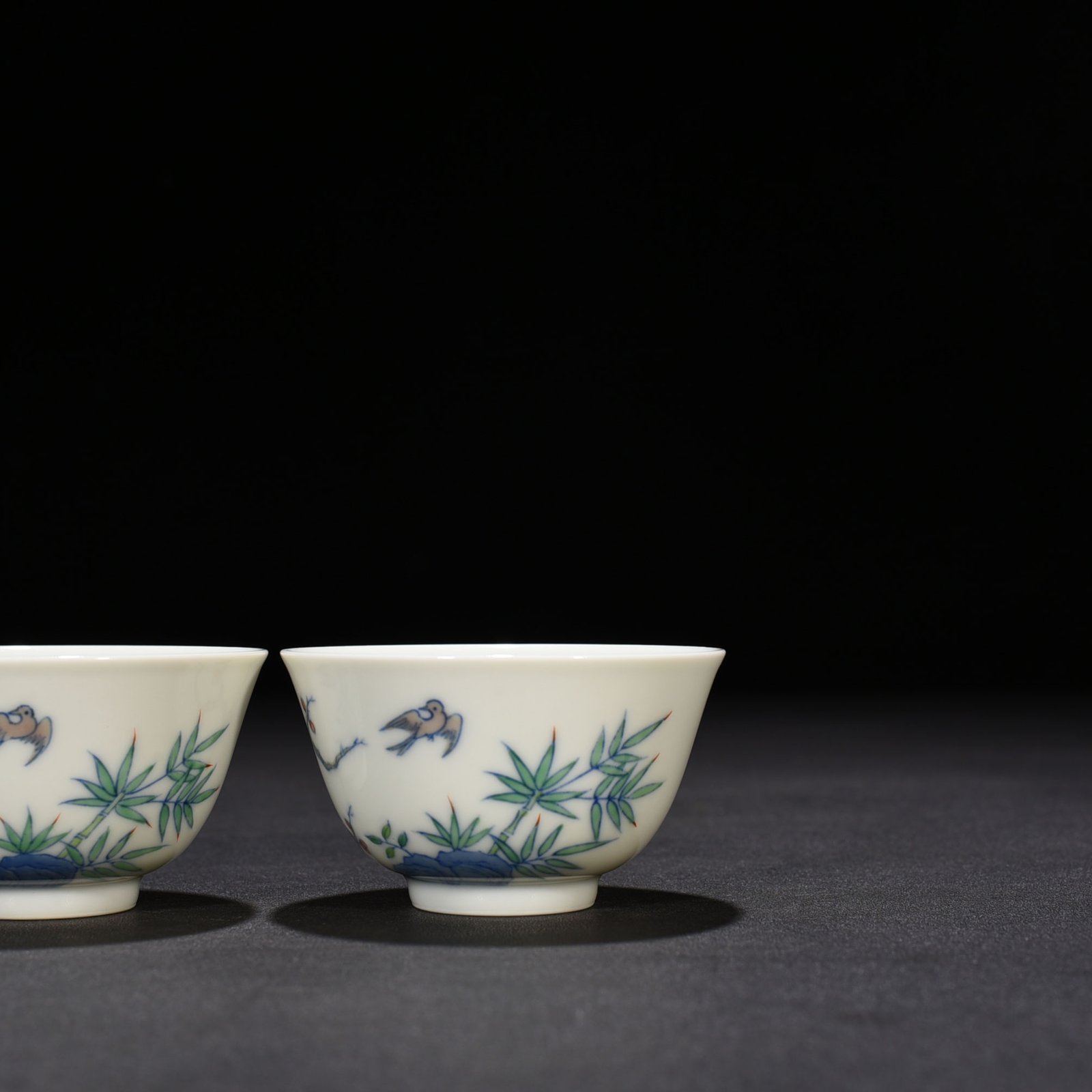 Qing Dynasty Yongzheng Doucai Bamboo and Plum Cup