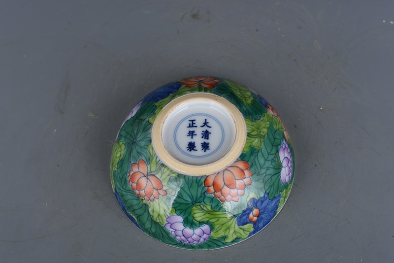 Qing Dynasty Yongzheng Doucai Lotus Lying Bowl