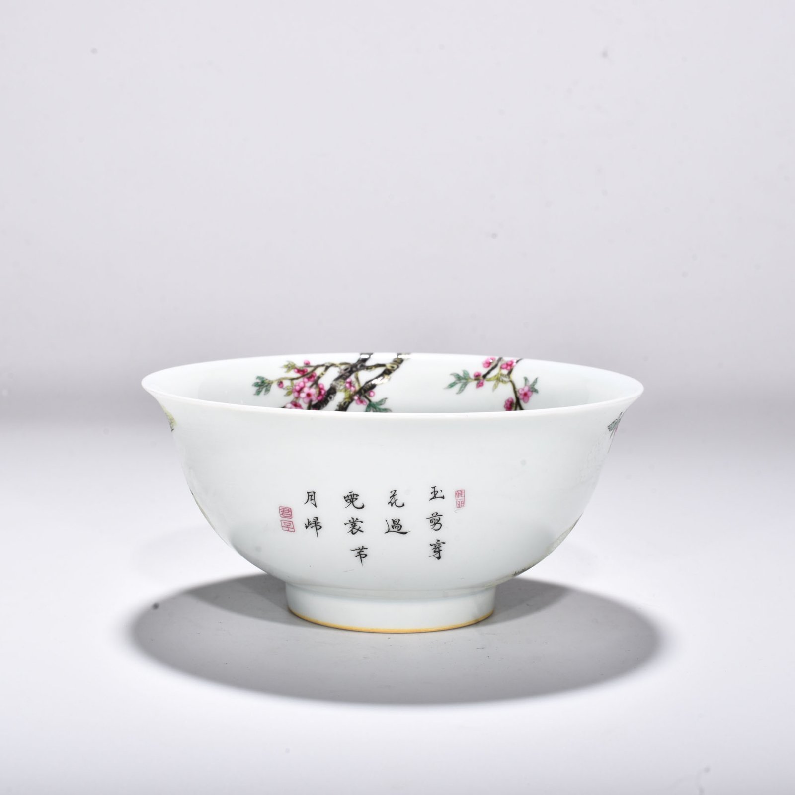 Qing Dynasty Yongzheng enamel Xinglin Chunyan bowl