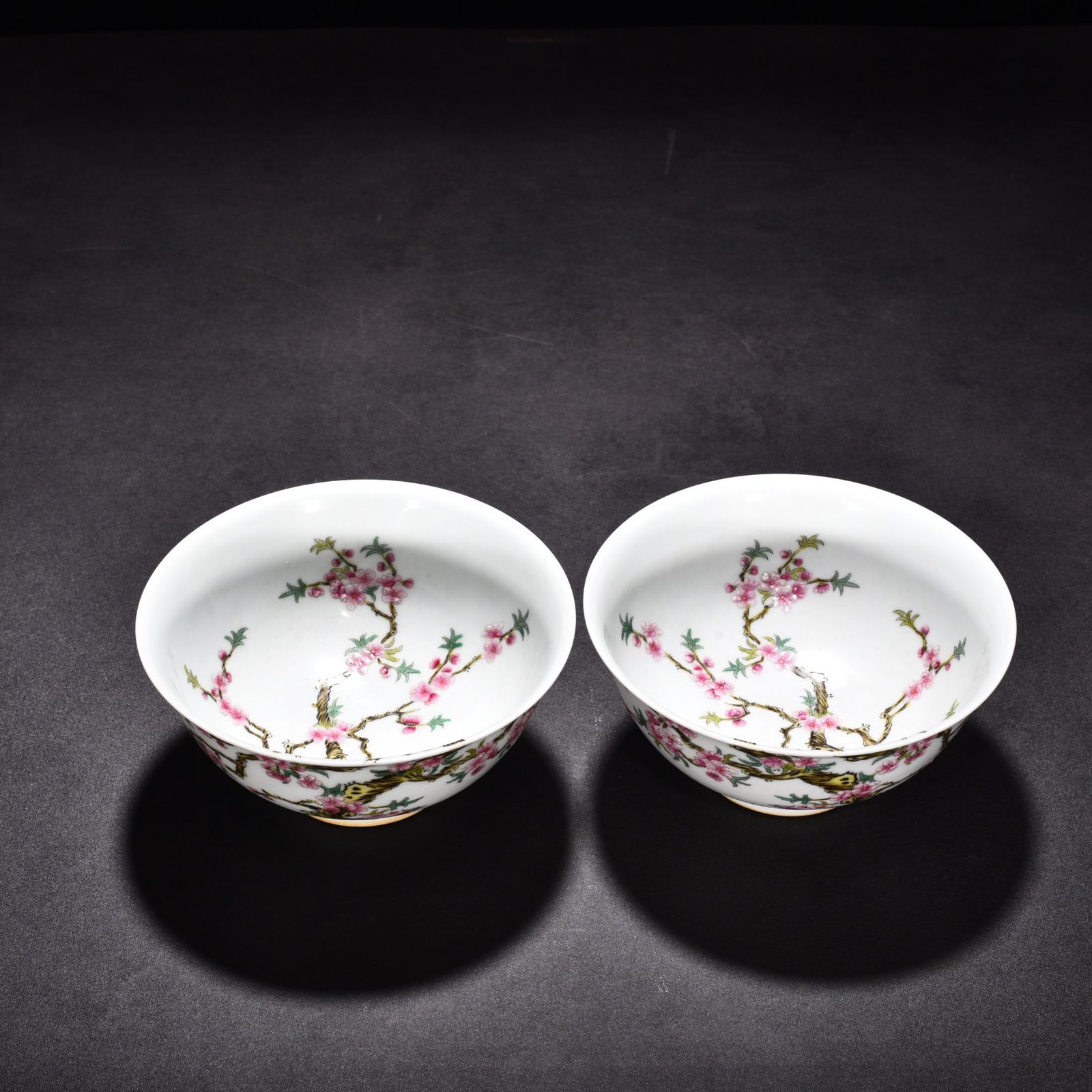 Qing Dynasty Yongzheng enamel bowl with branches flowers and birds