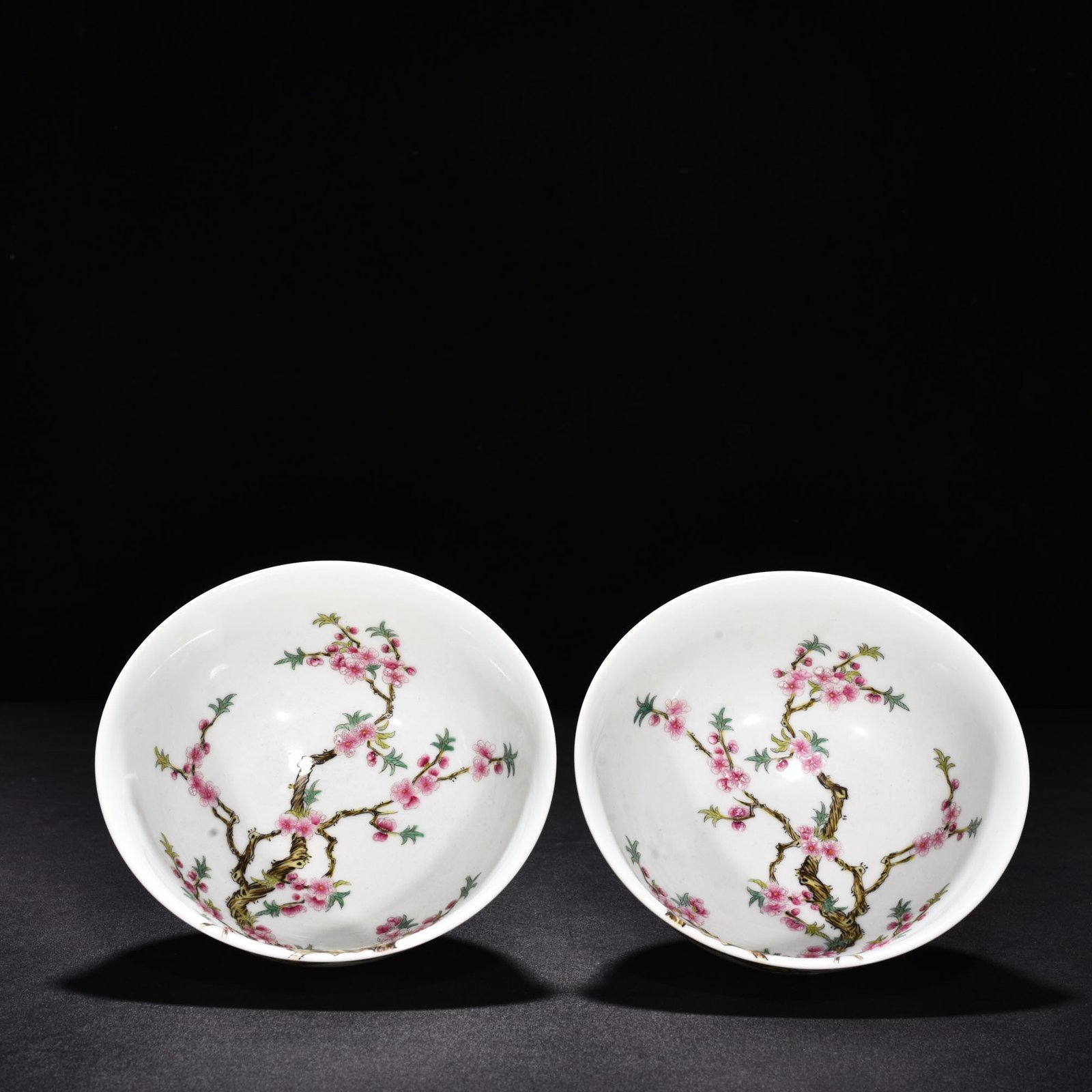 Qing Dynasty Yongzheng enamel bowl with branches flowers and birds