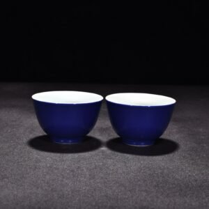 Qing Dynasty Yongzheng Ji blue glaze cup