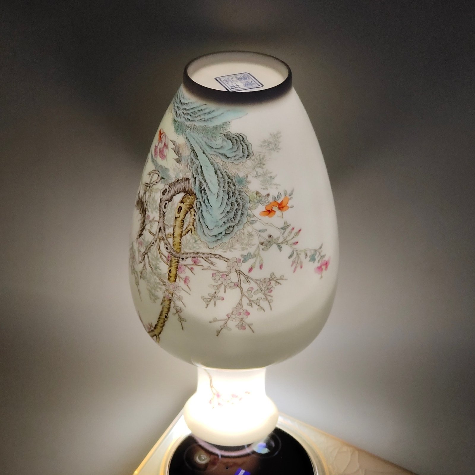 Qing Dynasty Hongxian A red-crowned crane inscribed with a poem made in the Hongxian year