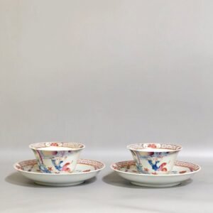 Qing Dynasty Overseas export character story cup set
