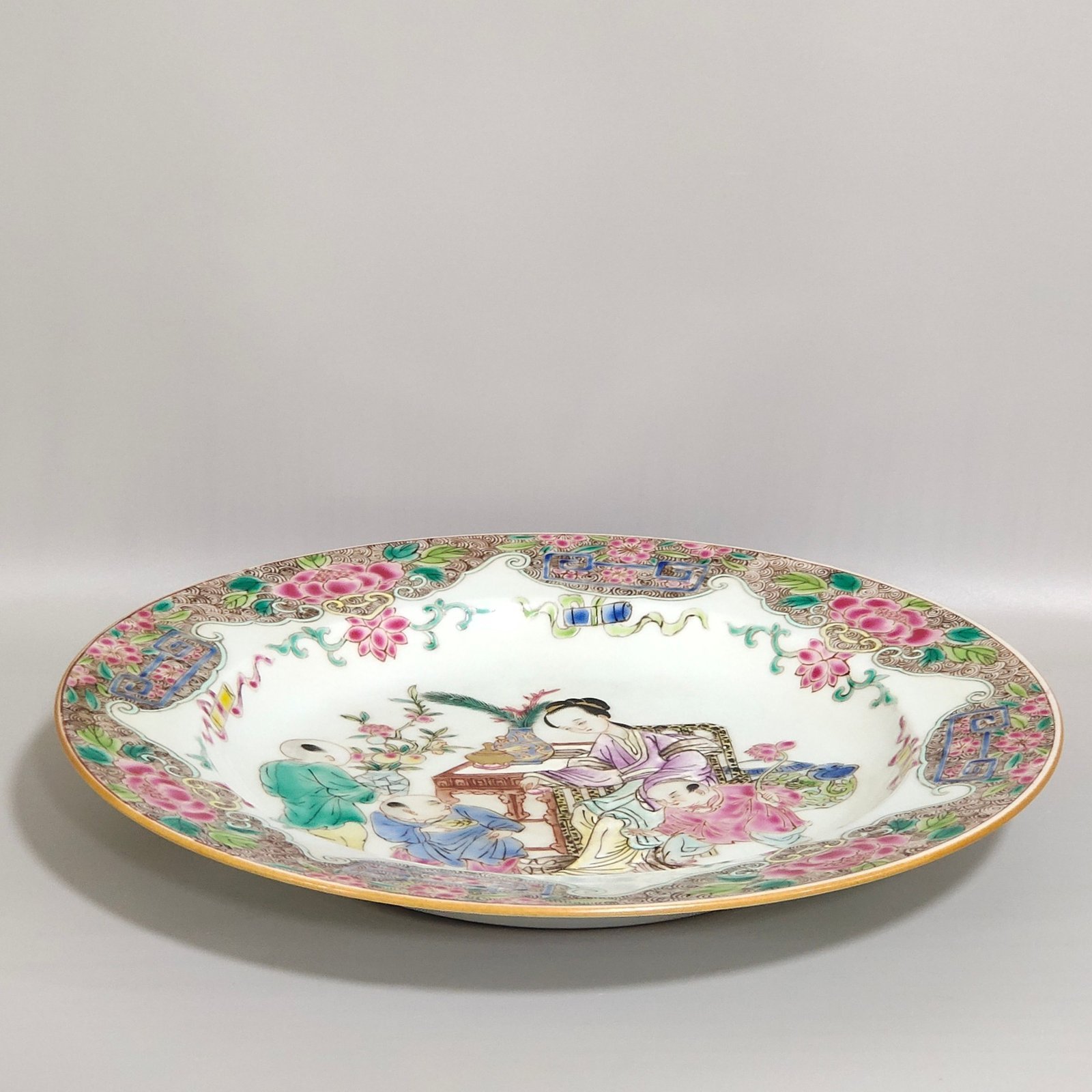 Qing Dynasty Overseas exported education plate