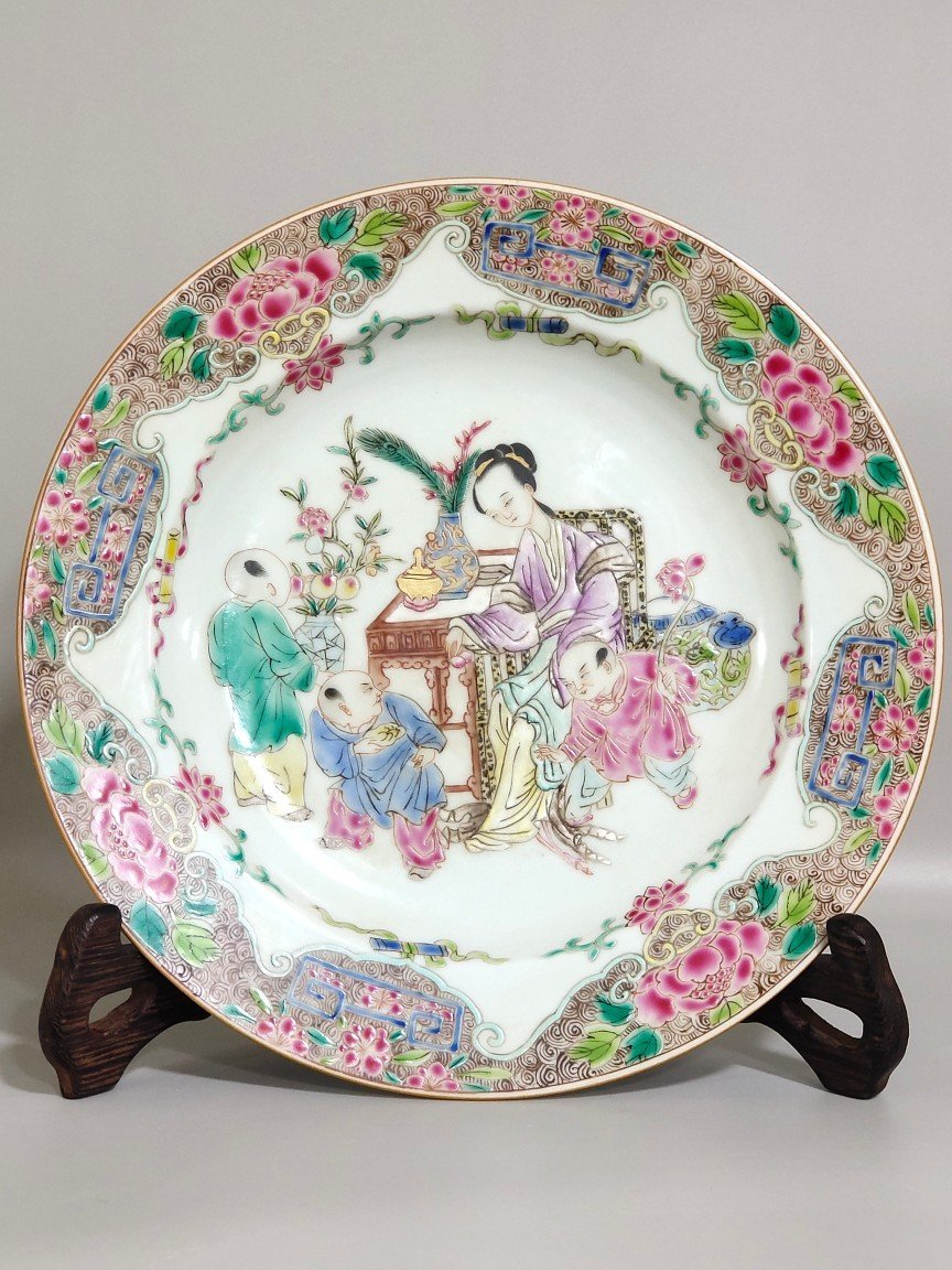Qing Dynasty Overseas exported education plate