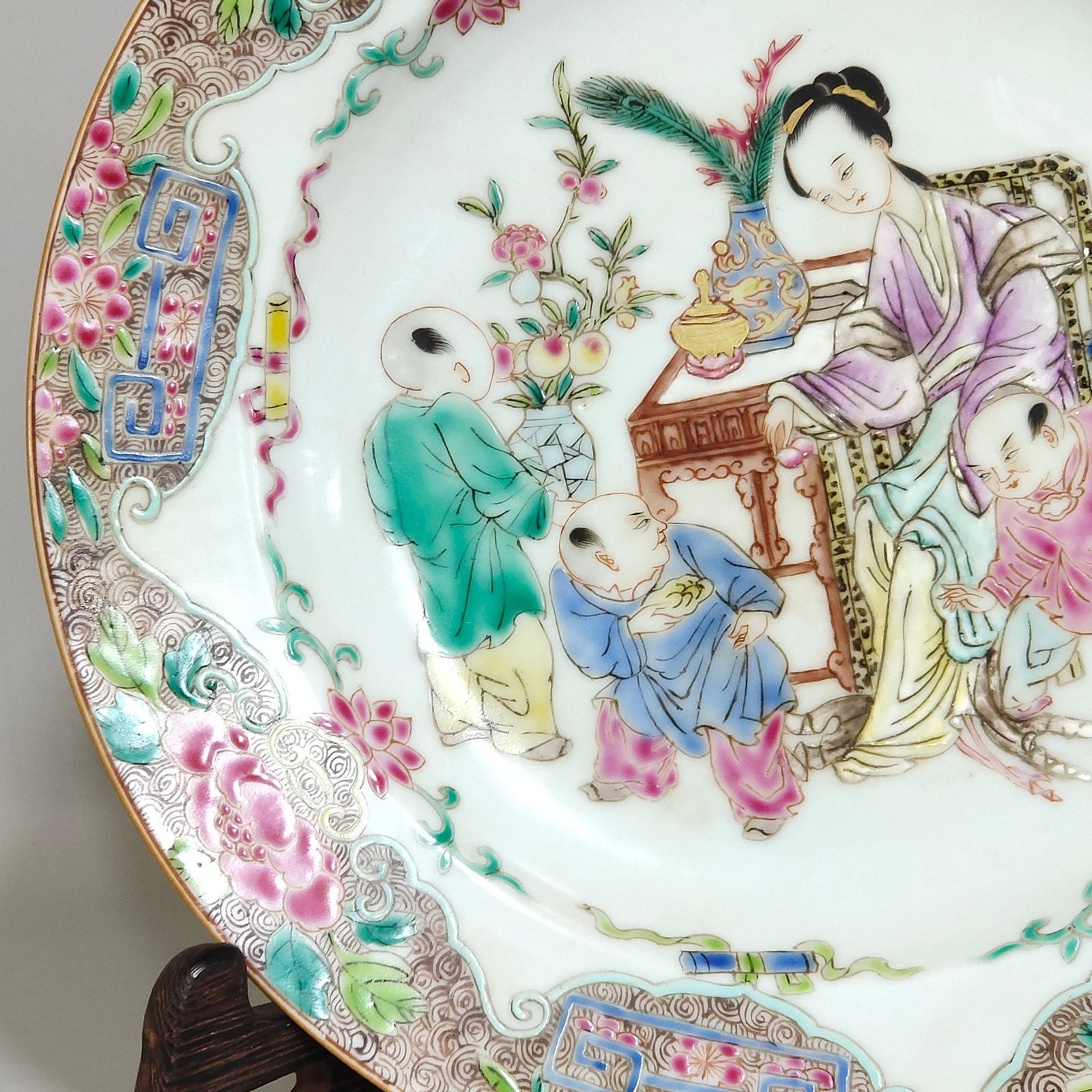Qing Dynasty Overseas exported education plate