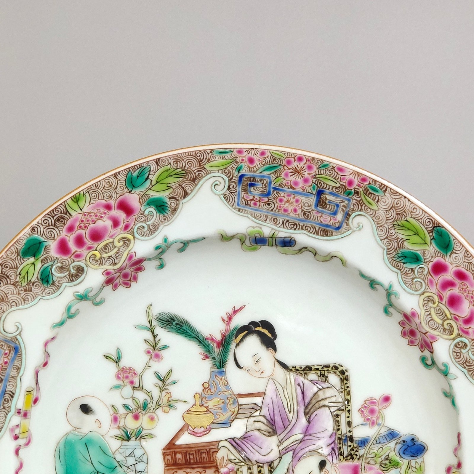 Qing Dynasty Overseas exported education plate