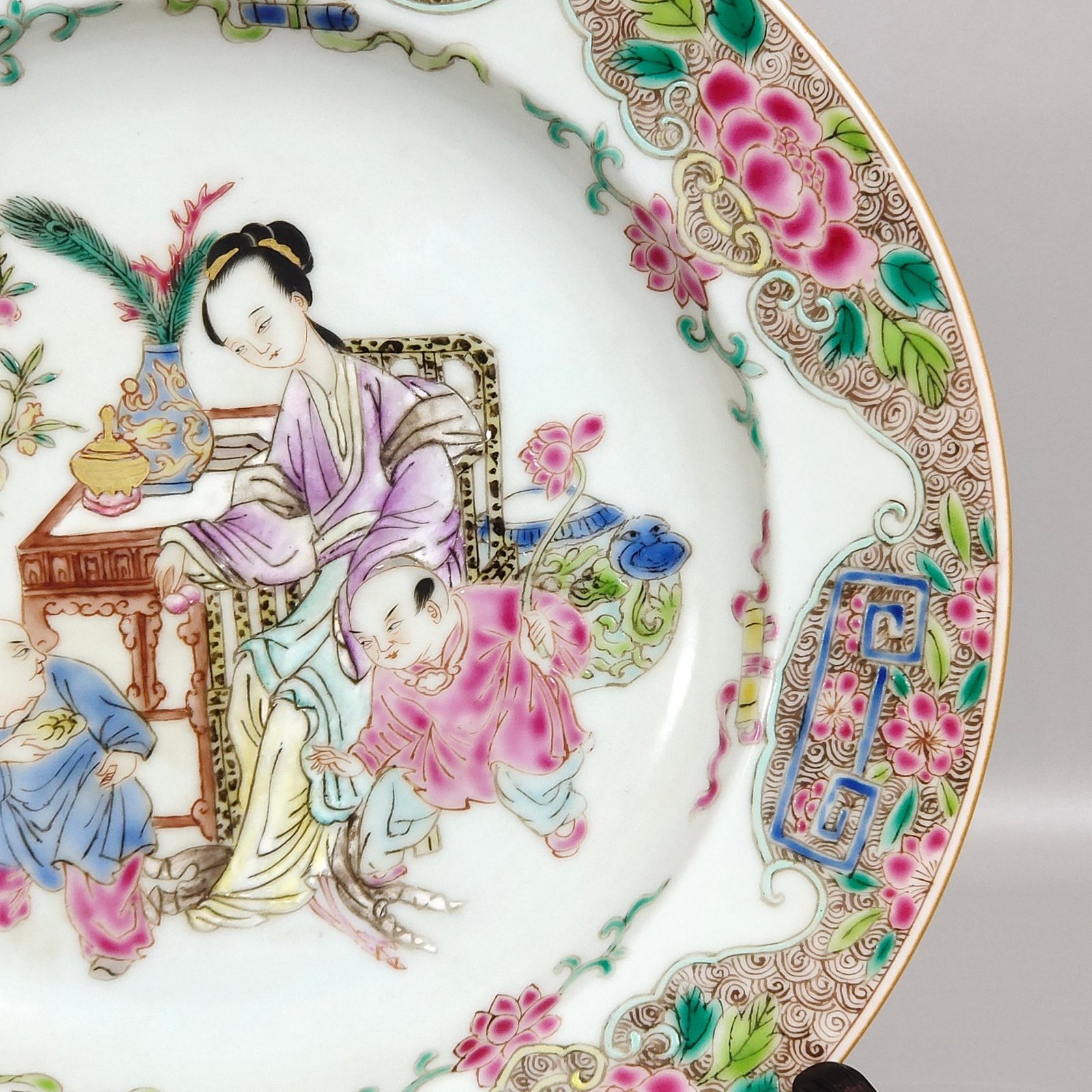 Qing Dynasty Overseas exported education plate