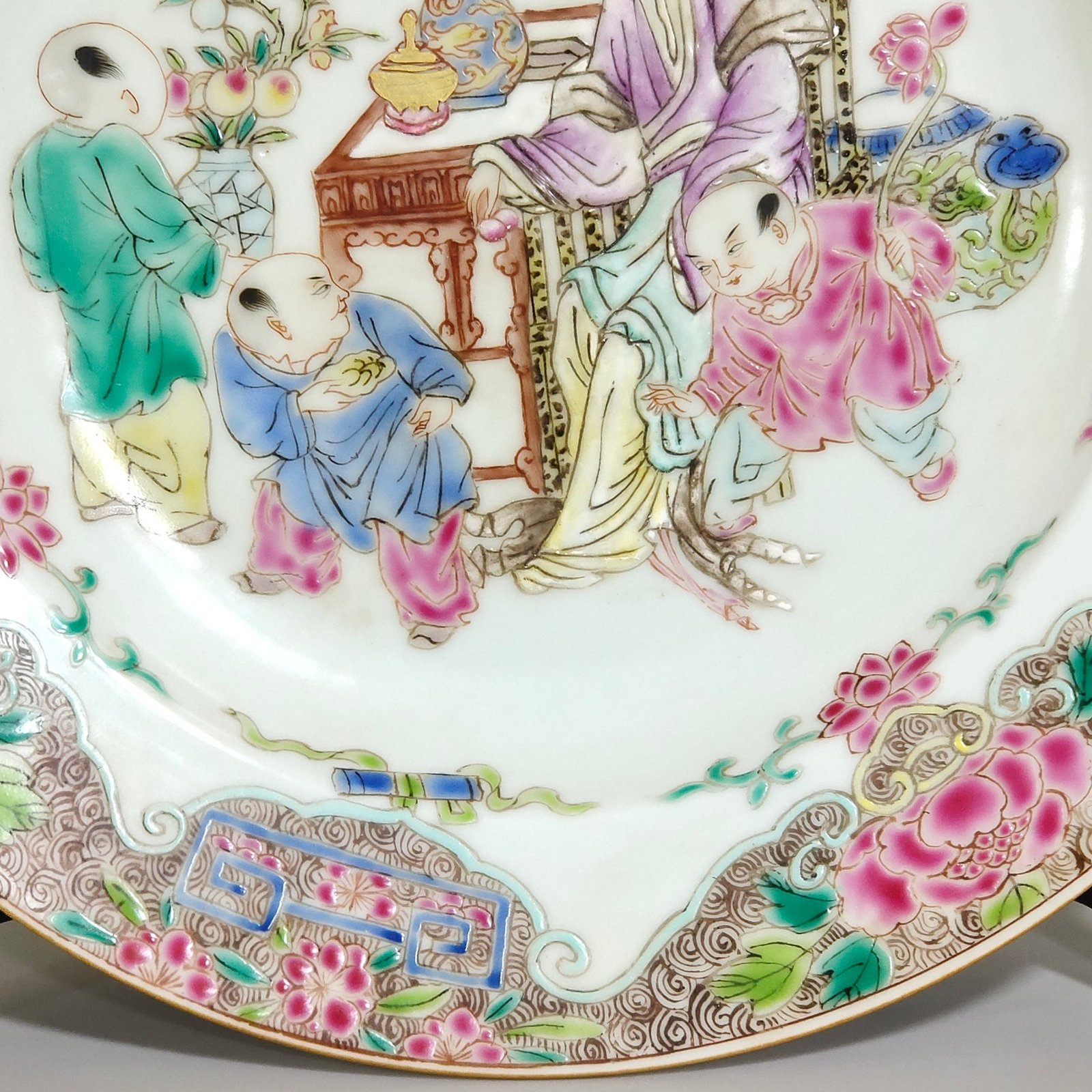 Qing Dynasty Overseas exported education plate