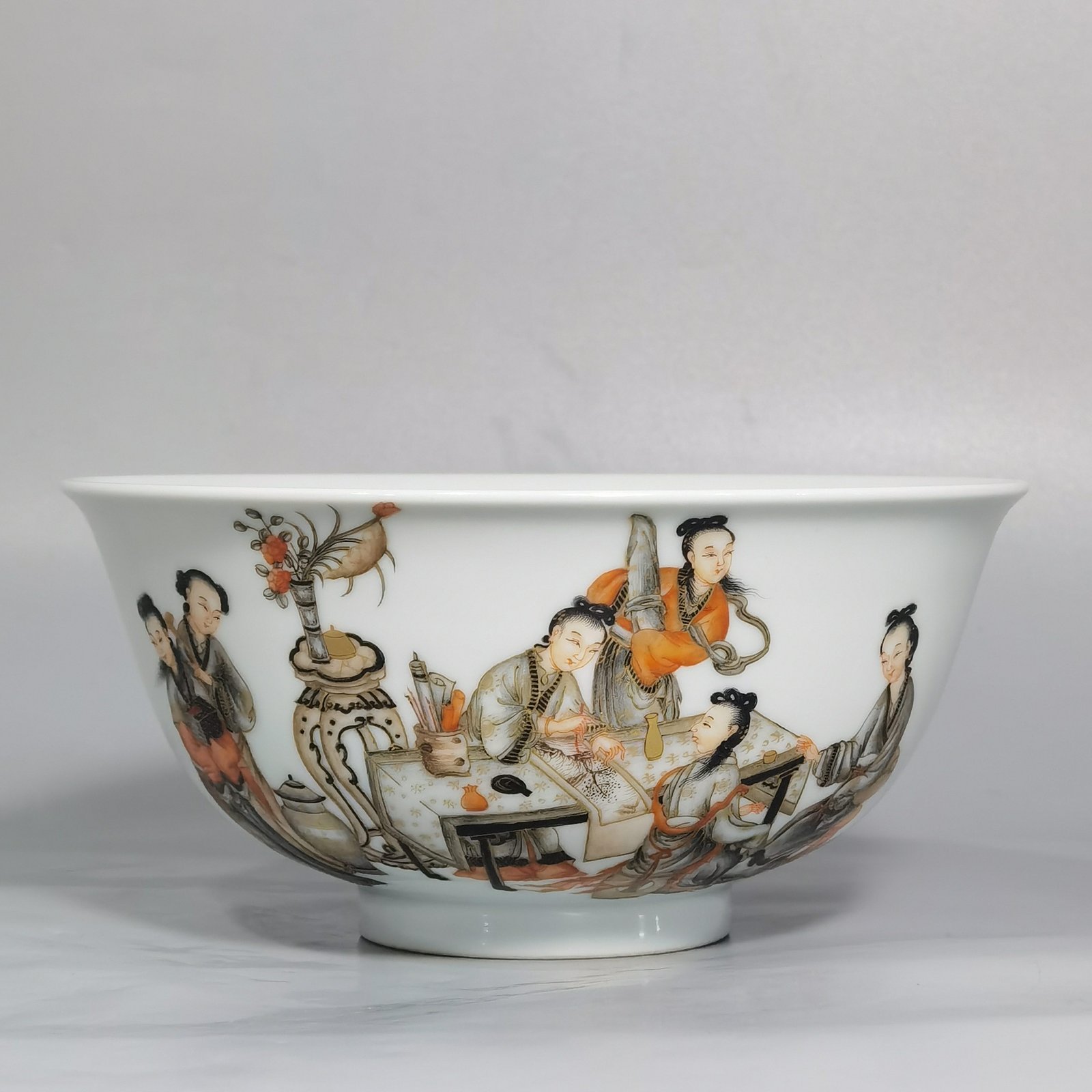 Qing Dynasty Qianlong dated more than nine years ink and color inscription on gold