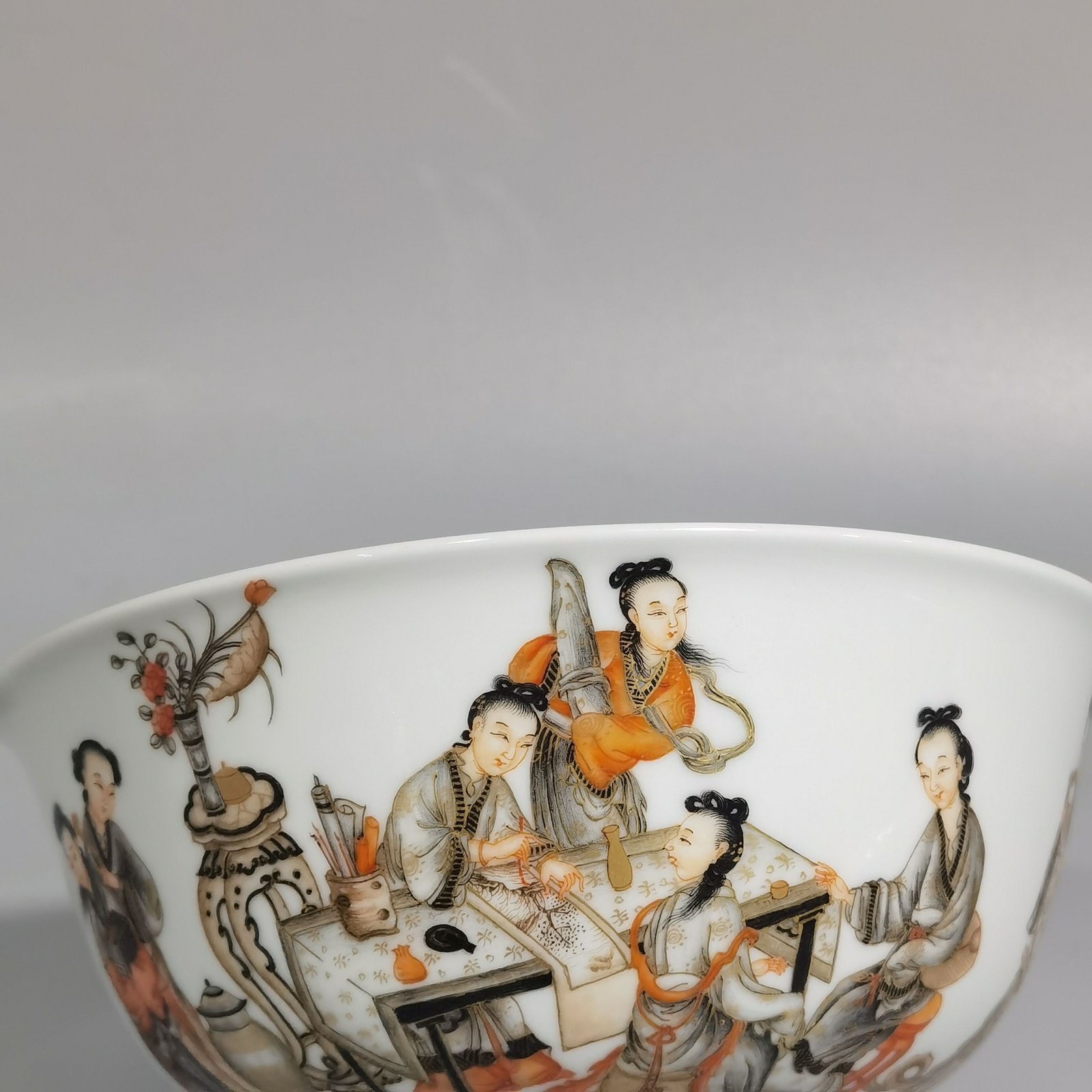 Qing Dynasty Qianlong dated more than nine years ink and color inscription on gold