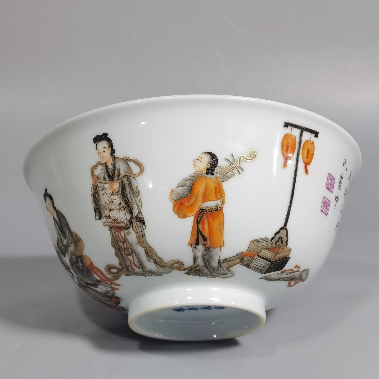 Qing Dynasty Qianlong dated more than nine years ink and color inscription on gold