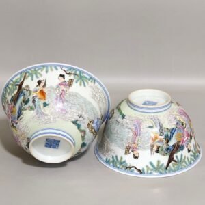 Qing Dynasty Qianlong figure seven fairies elegant bowl