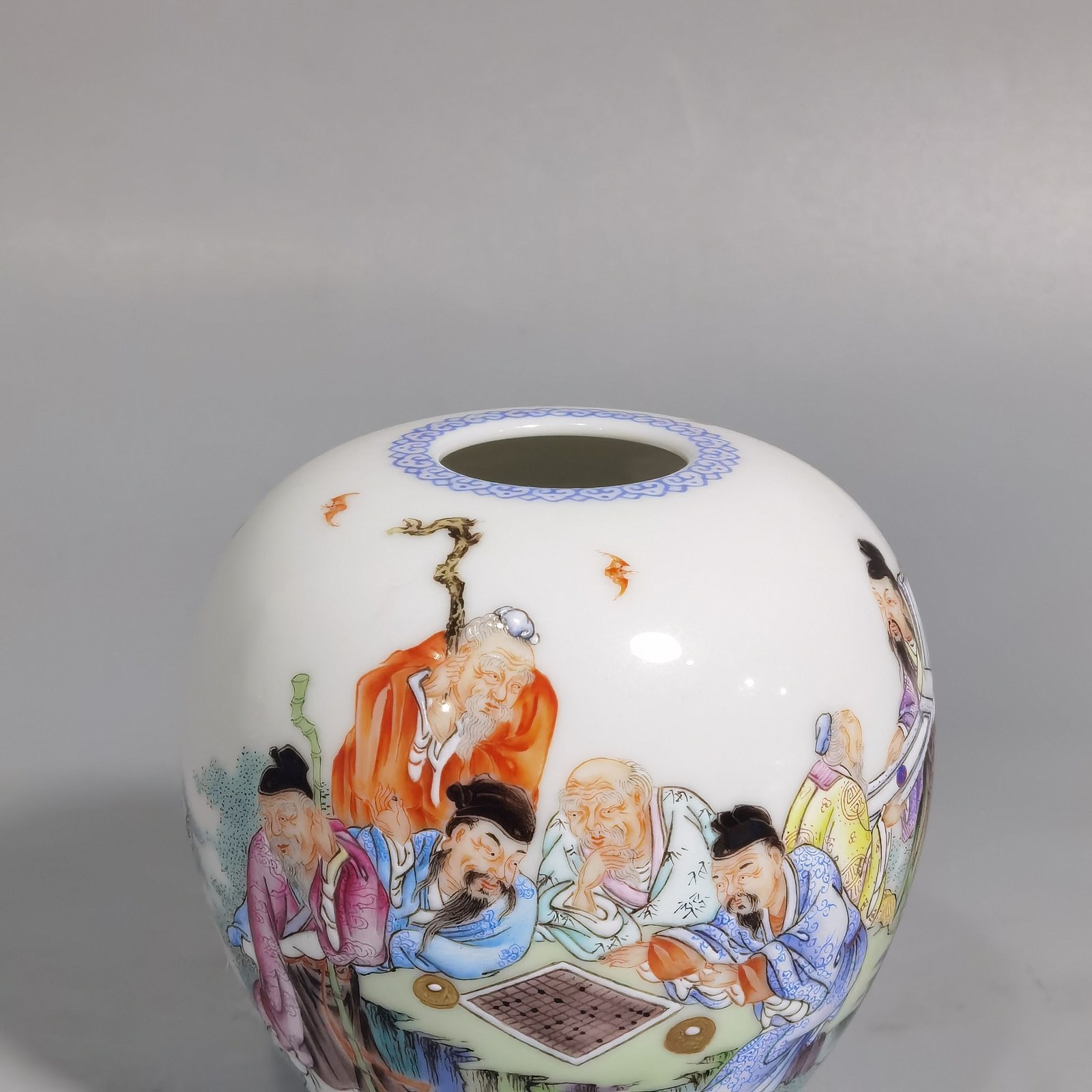 Qing Dynasty Qianlong the upper and lower sides are decorated with green materials and the water bowl