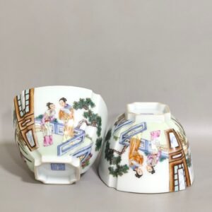 Qing Dynasty Qianlong Year of the Story of the West Chamber Square Cup