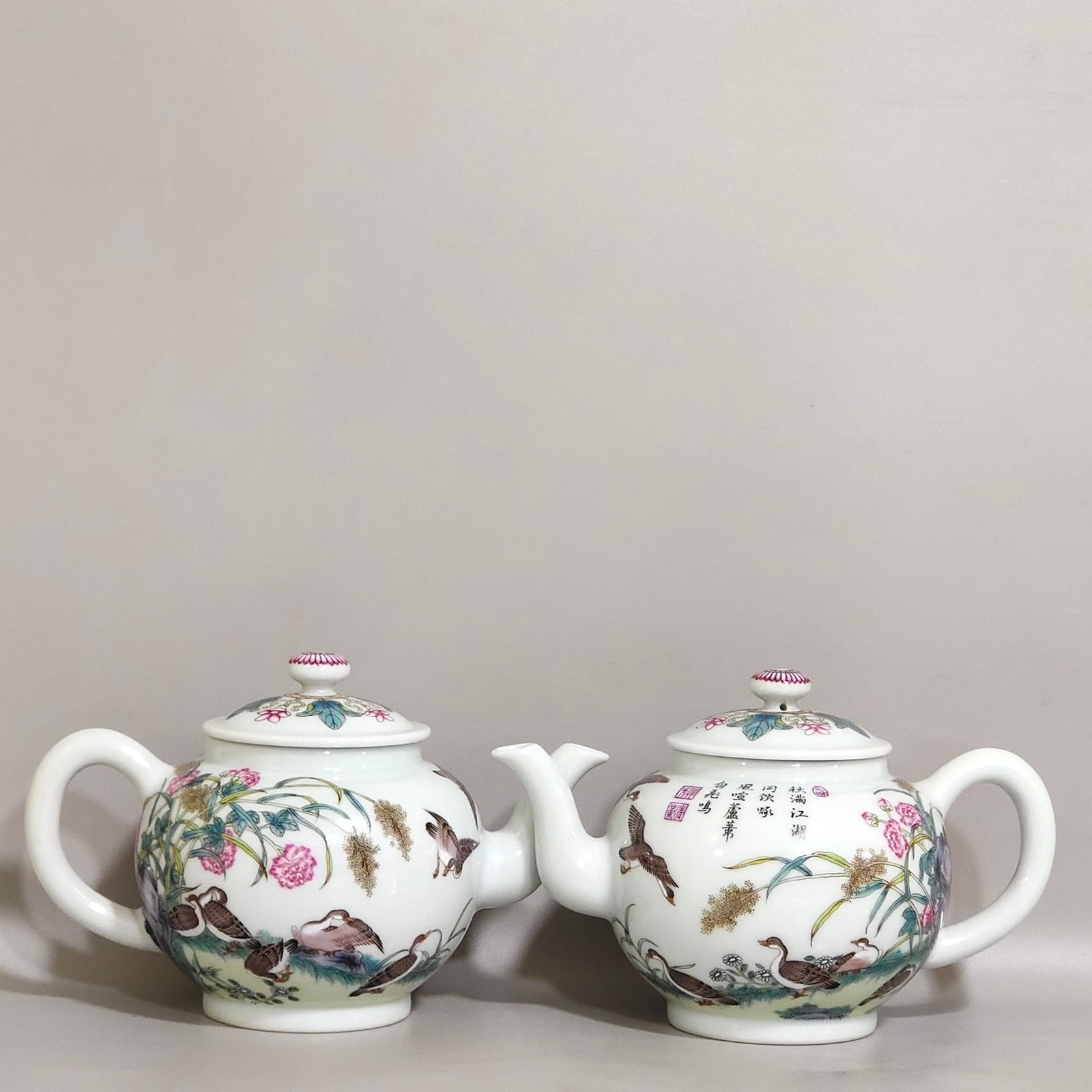 Qing Dynasty Qianlong enamel Feiming accommodation picture tea