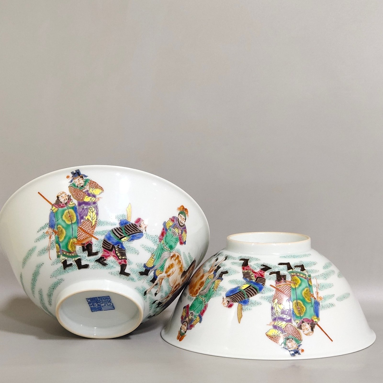 Qing Dynasty Qianlong character story bowl