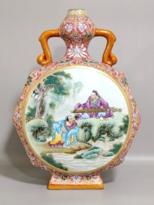 Qing Dynasty Qianlong a window-opening vase