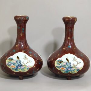 Qing Dynasty Qianlong bronze color window flower