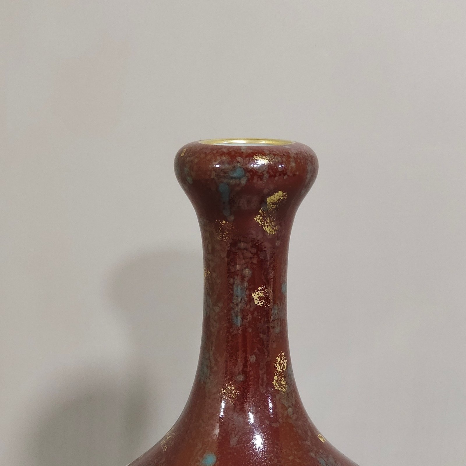 Qing Dynasty Qianlong bronze color window flower