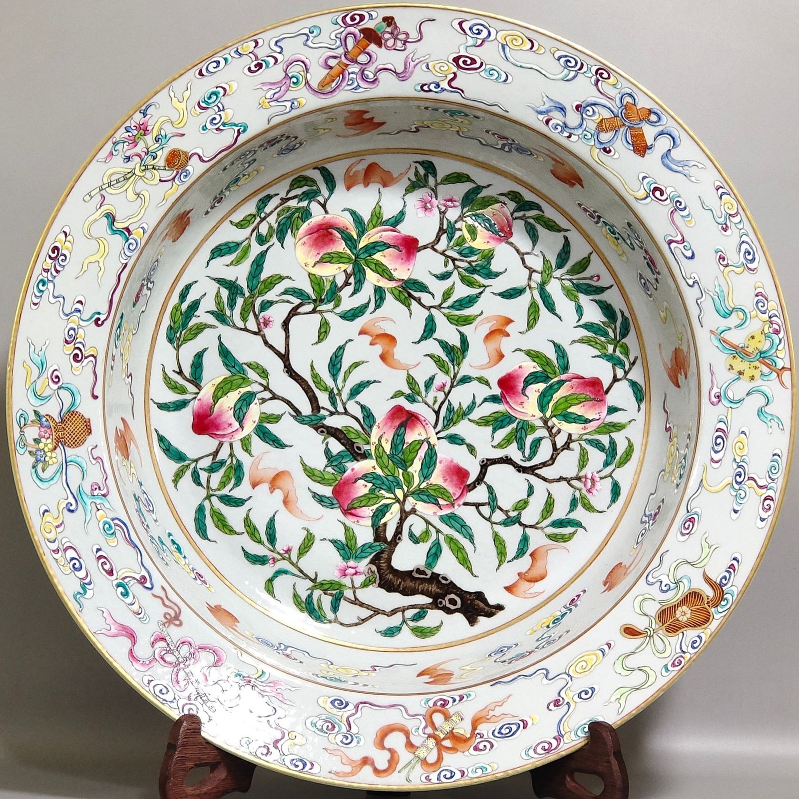 Qing Dynasty Qianlong Duofuduoshou washbasin