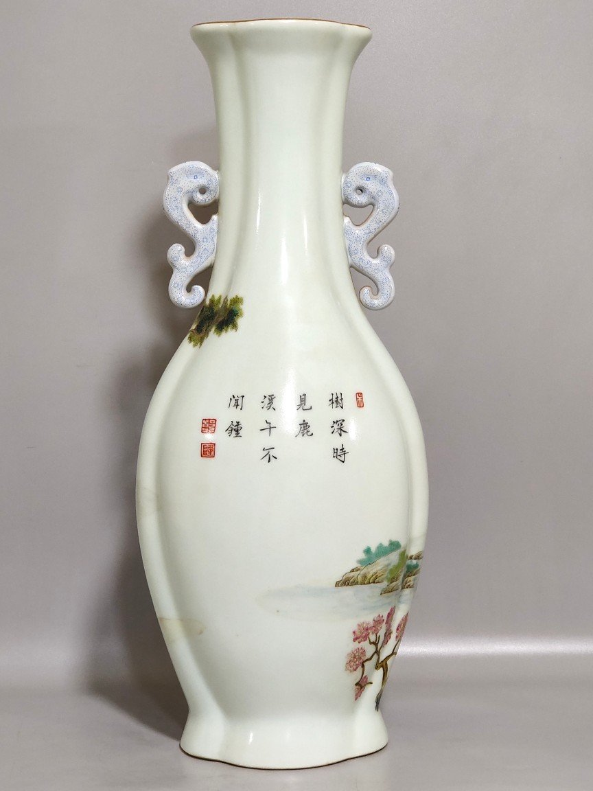 Qing Dynasty Qianlong Song Deer Amphora