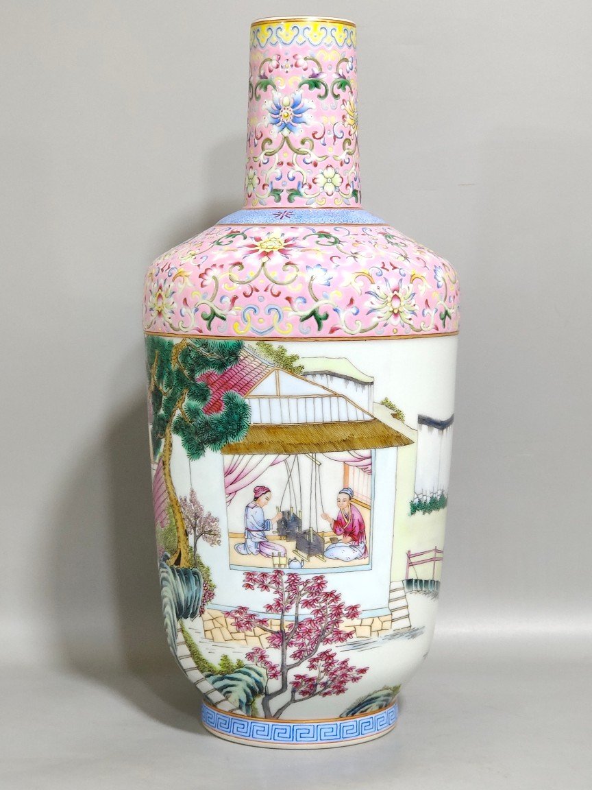 Qing Dynasty Qianlong Fendi farmhouse stick bottle