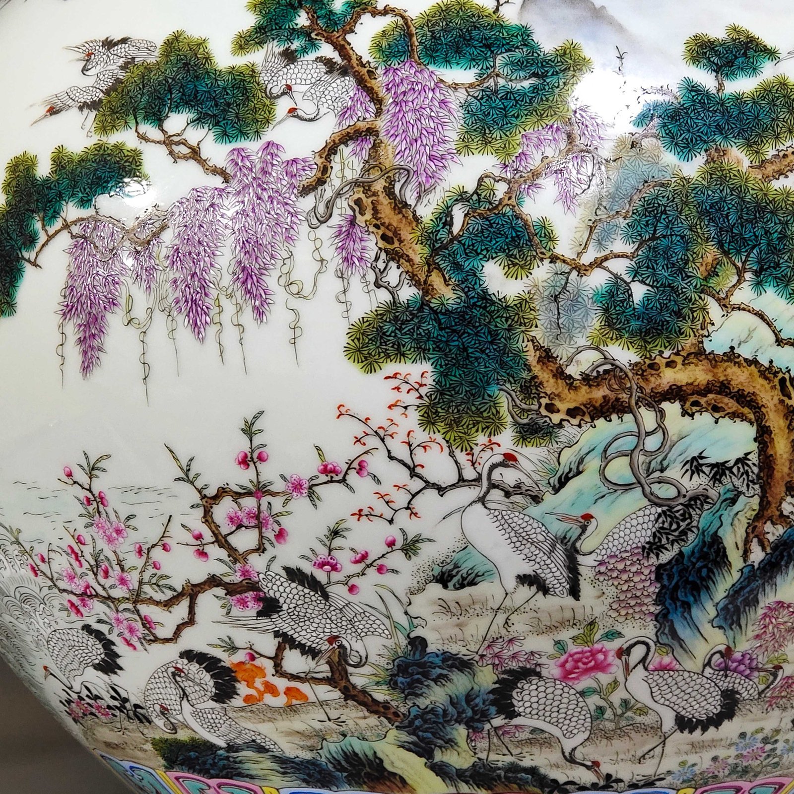 Qing Dynasty Qianlong rouge red ground blessing and longevity celestial vase