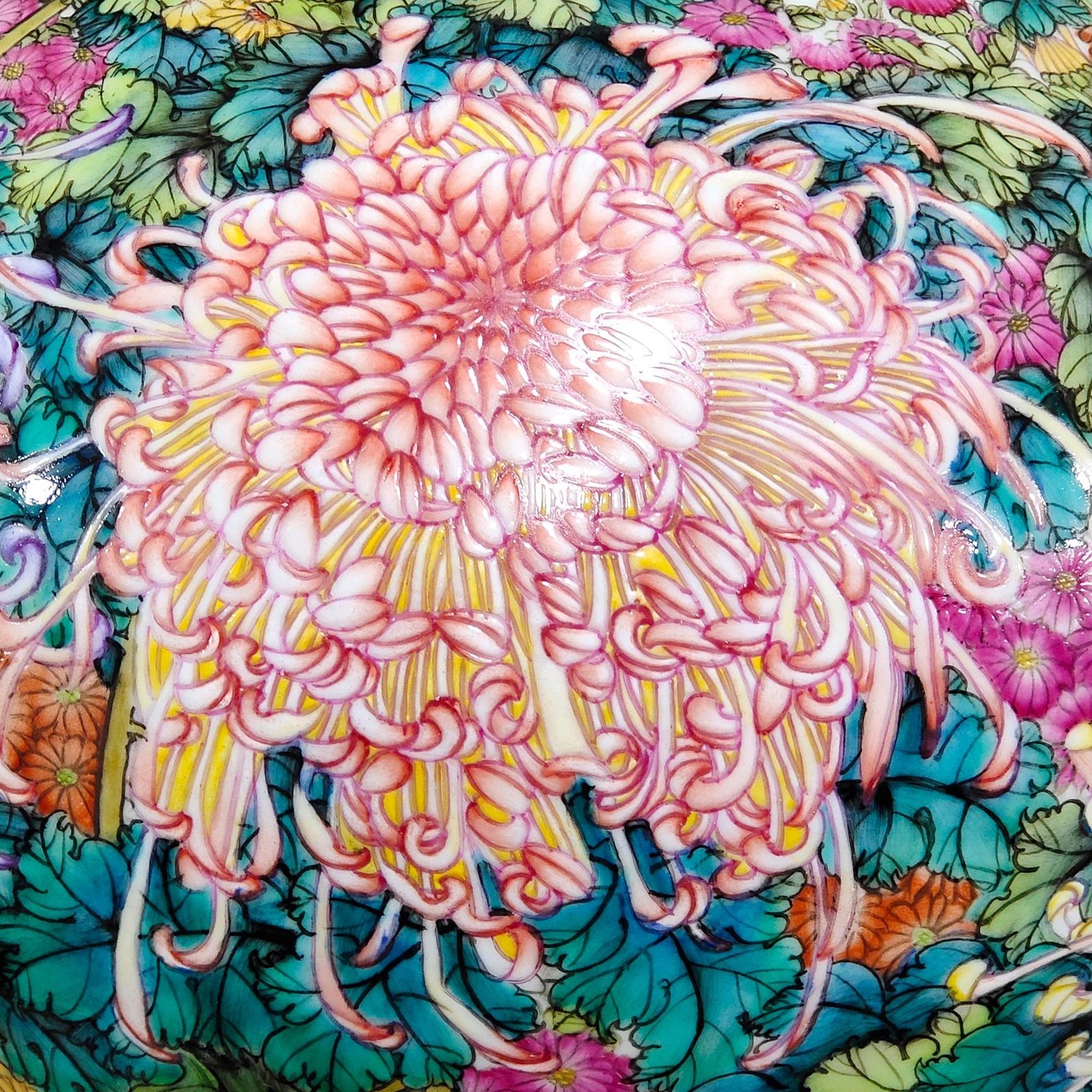 Qing Dynasty Qianlong Chrysanthemum celestial vase