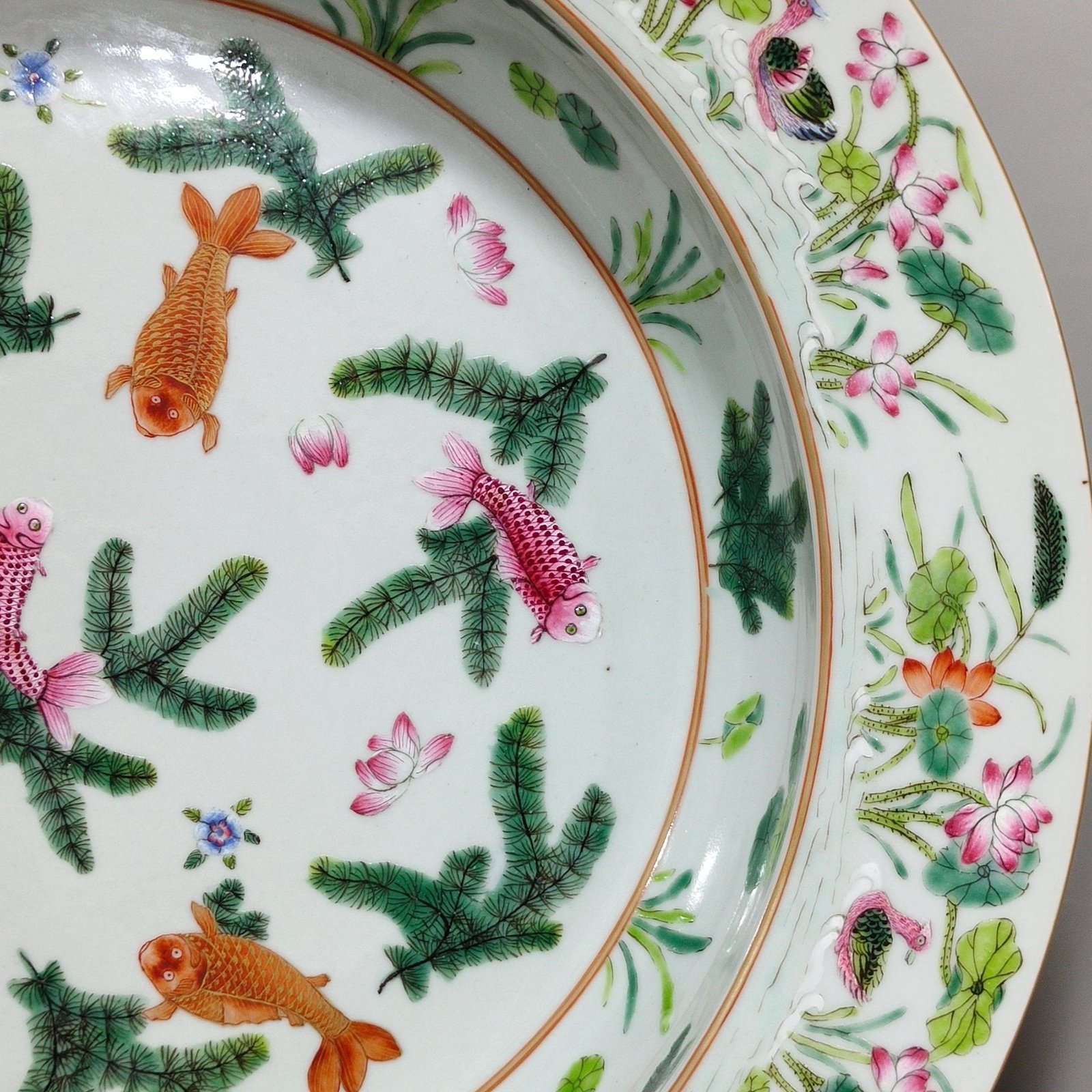 Qing Dynasty Qianlong goldfish Mantang wash basin