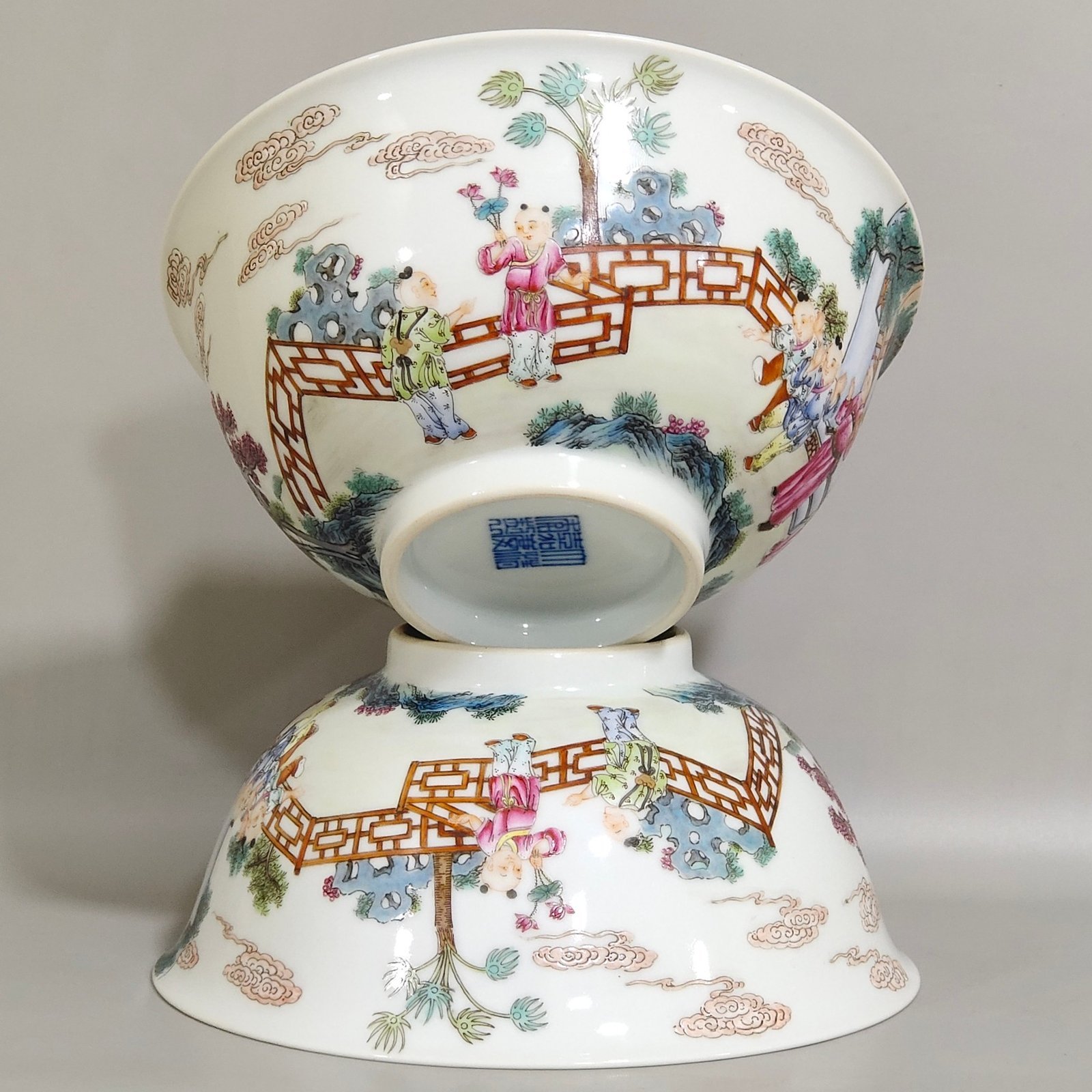 Qing Dynasty Jiaqing baby play bowl