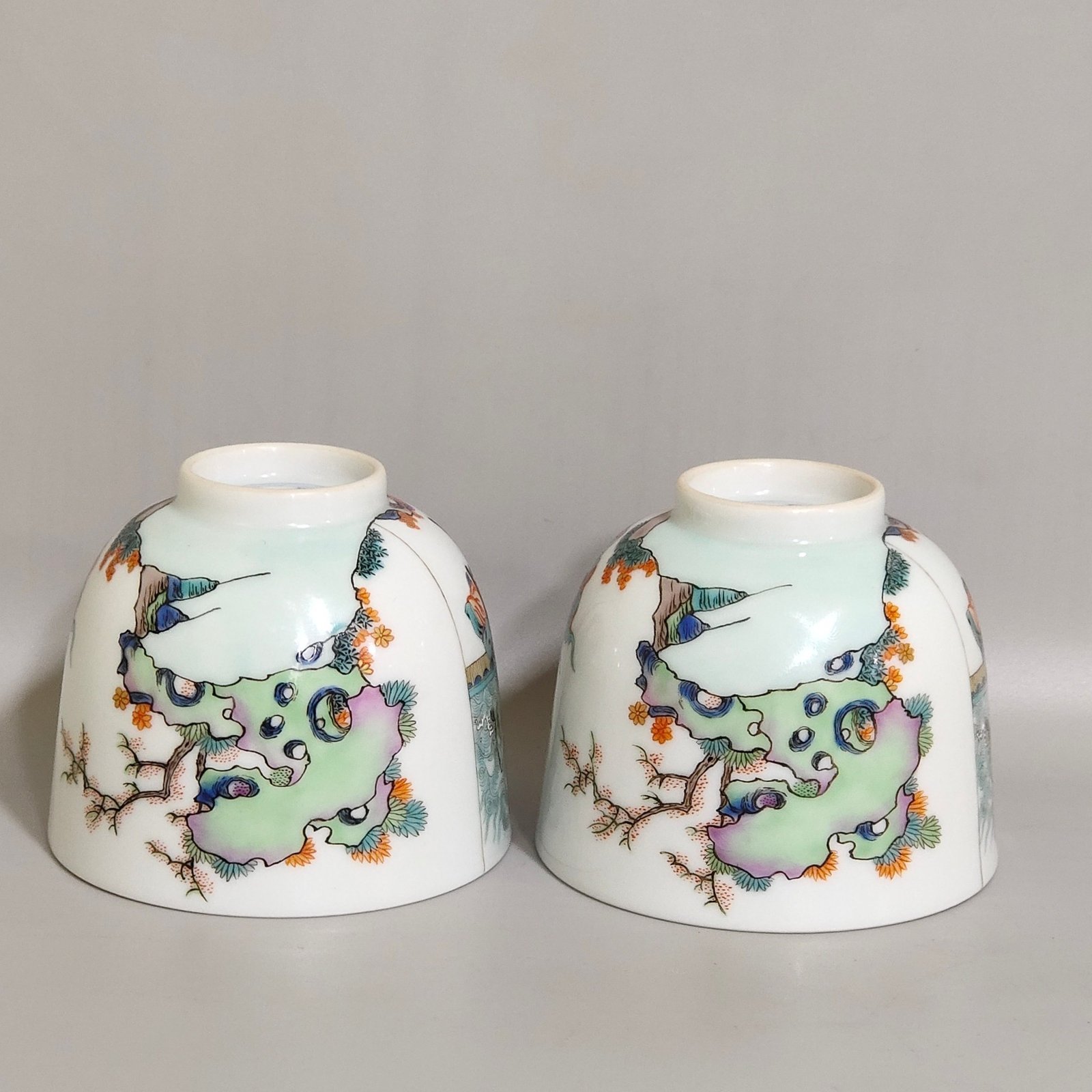 Qing Dynasty Kangxi character story cup