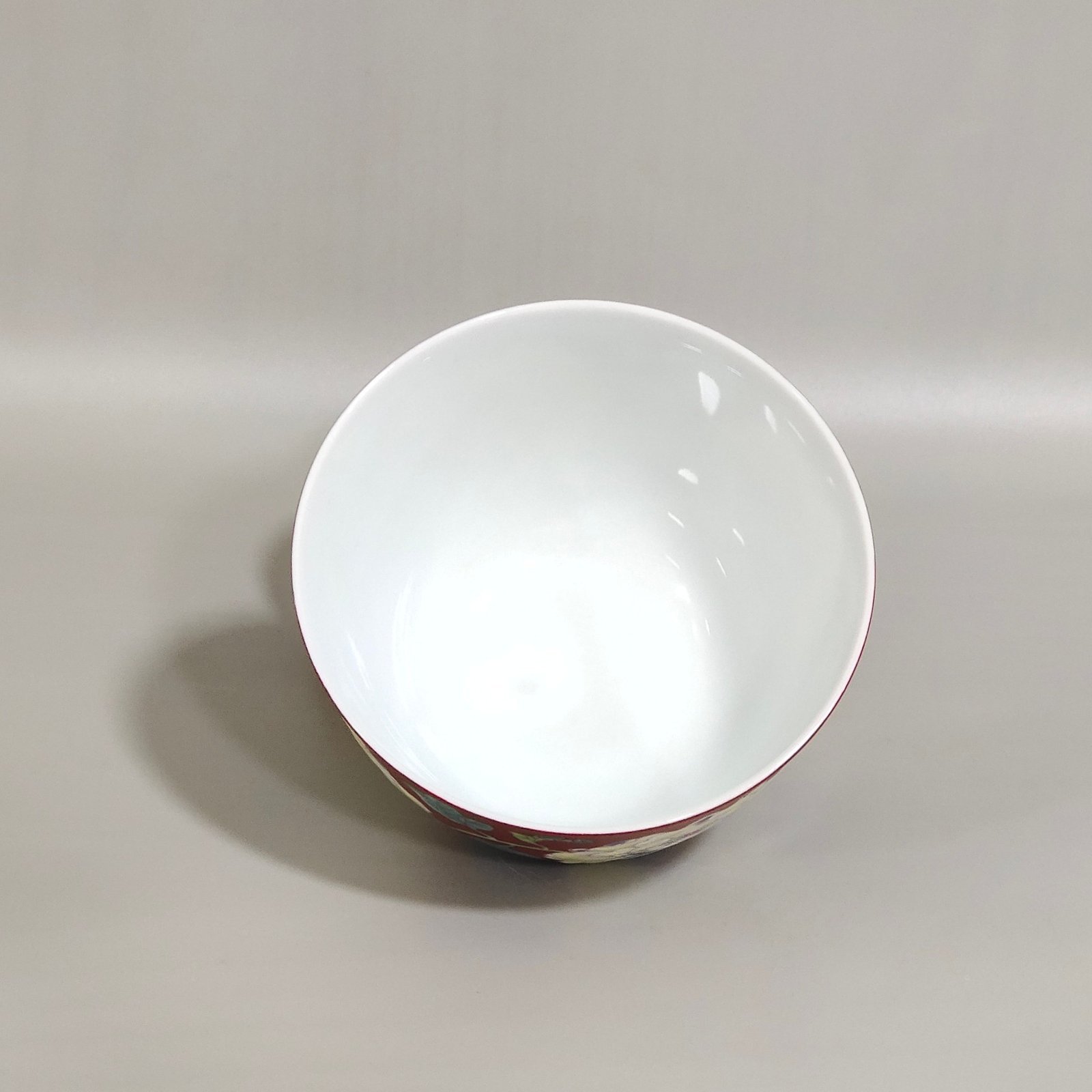Qing Dynasty Kangxi Coral red flower cup