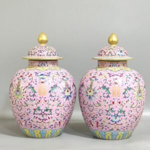 Qing Dynasty Daoguang Rouge Dixipanlian Shuangxi tea can