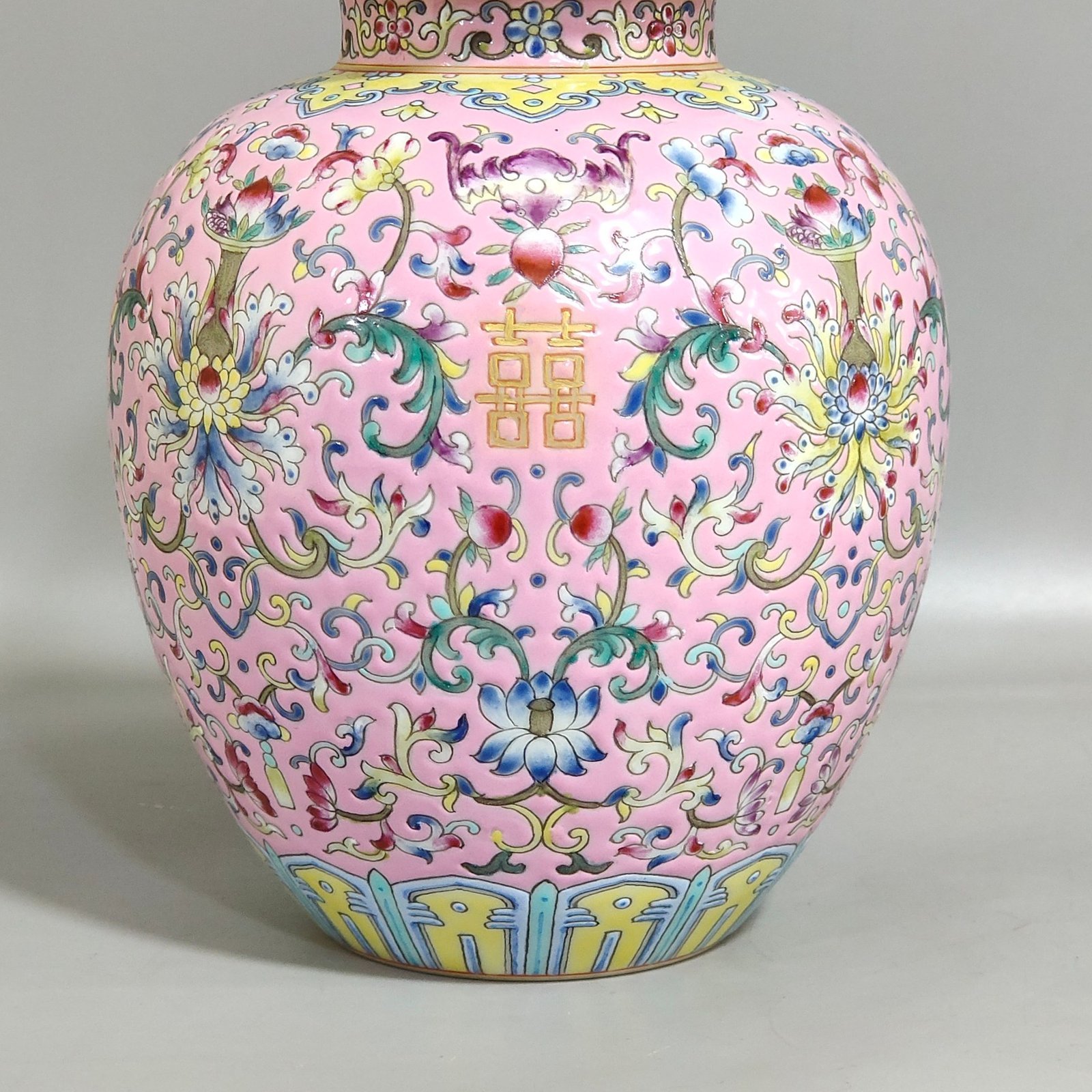 Qing Dynasty Daoguang Rouge Dixipanlian Shuangxi tea can