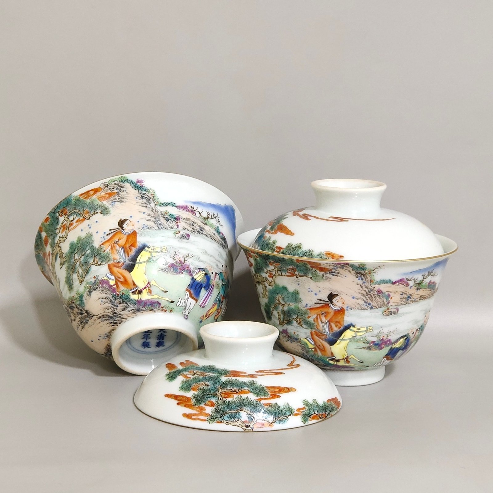 Qing Dynasty Yongzheng character story bowl
