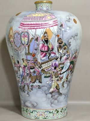 Qing Dynasty Yongzheng A large plum vase with pictures and poems