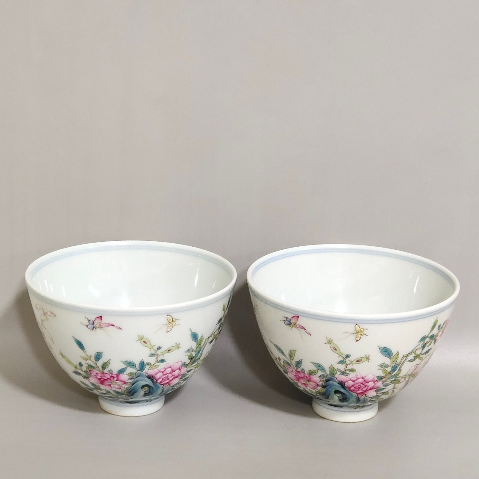 Qing Dynasty Yongzheng orchid-painted chicken heart cup