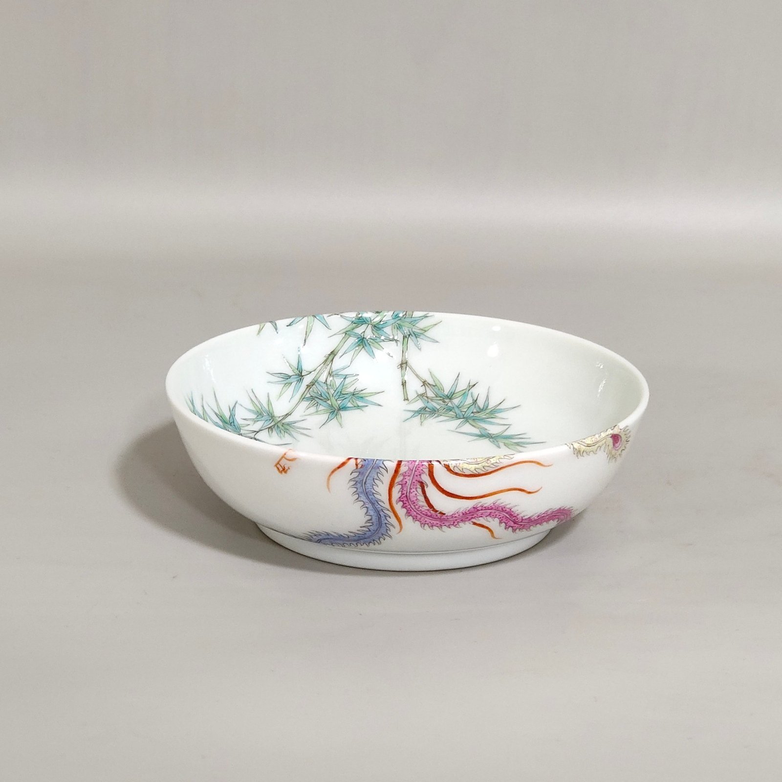 Qing Dynasty Yongzheng Phoenix bamboo dish