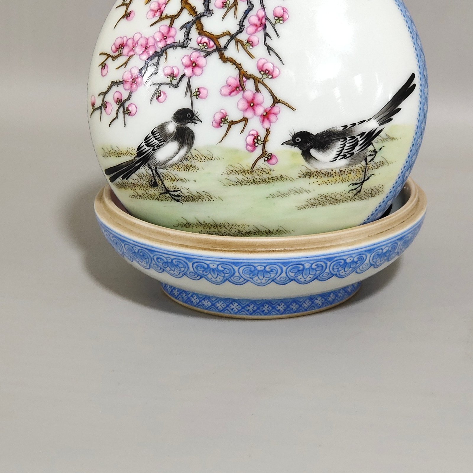 Qing Dynasty Yongzheng emerald edge ink pad box