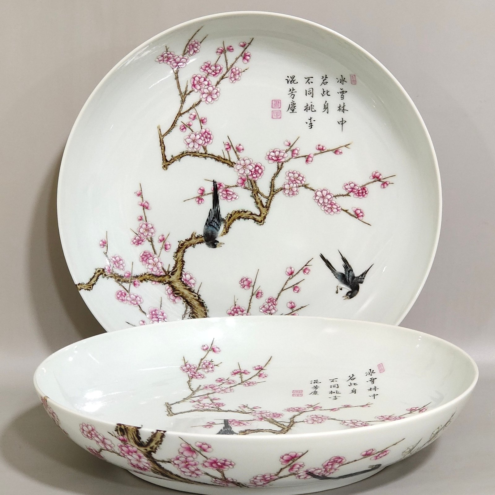 Qing Dynasty Yongzheng was happy to inscribe poems on the branches