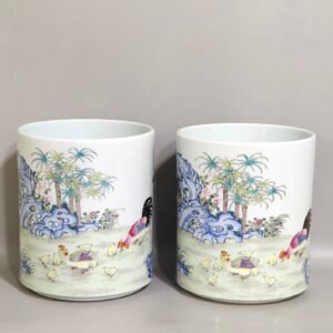 Qing Dynasty Yongzheng family celebration pen holder