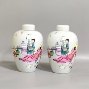 Qing Dynasty Yongzheng Taibai drunken poem inscribed tea can