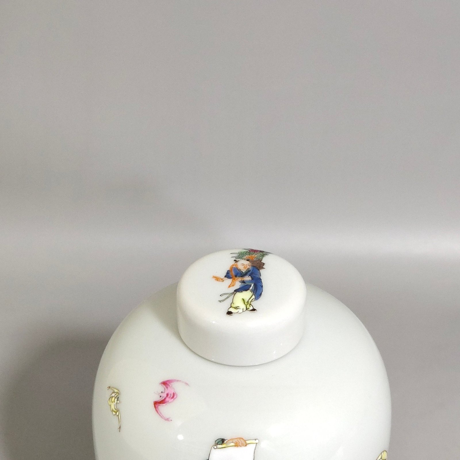 Qing Dynasty Yongzheng Taibai drunken poem inscribed tea can