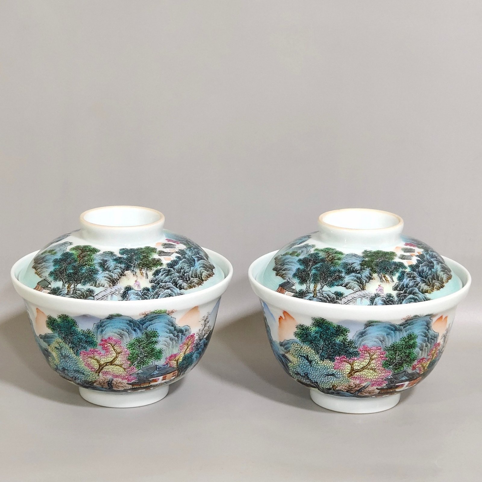Qing Dynasty Yongzheng landscape bowl